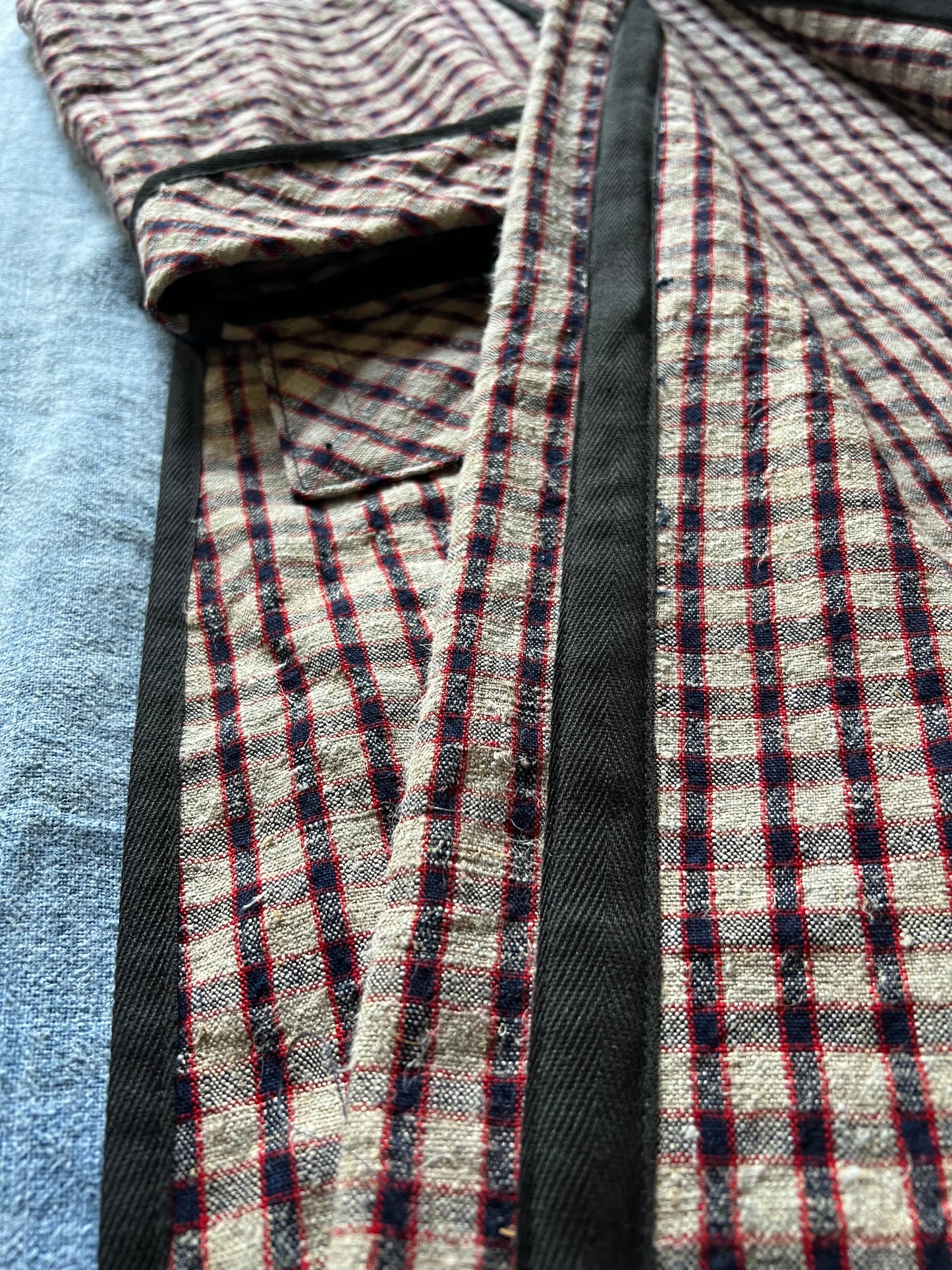 Belgian Flax/cotton Checked Coat