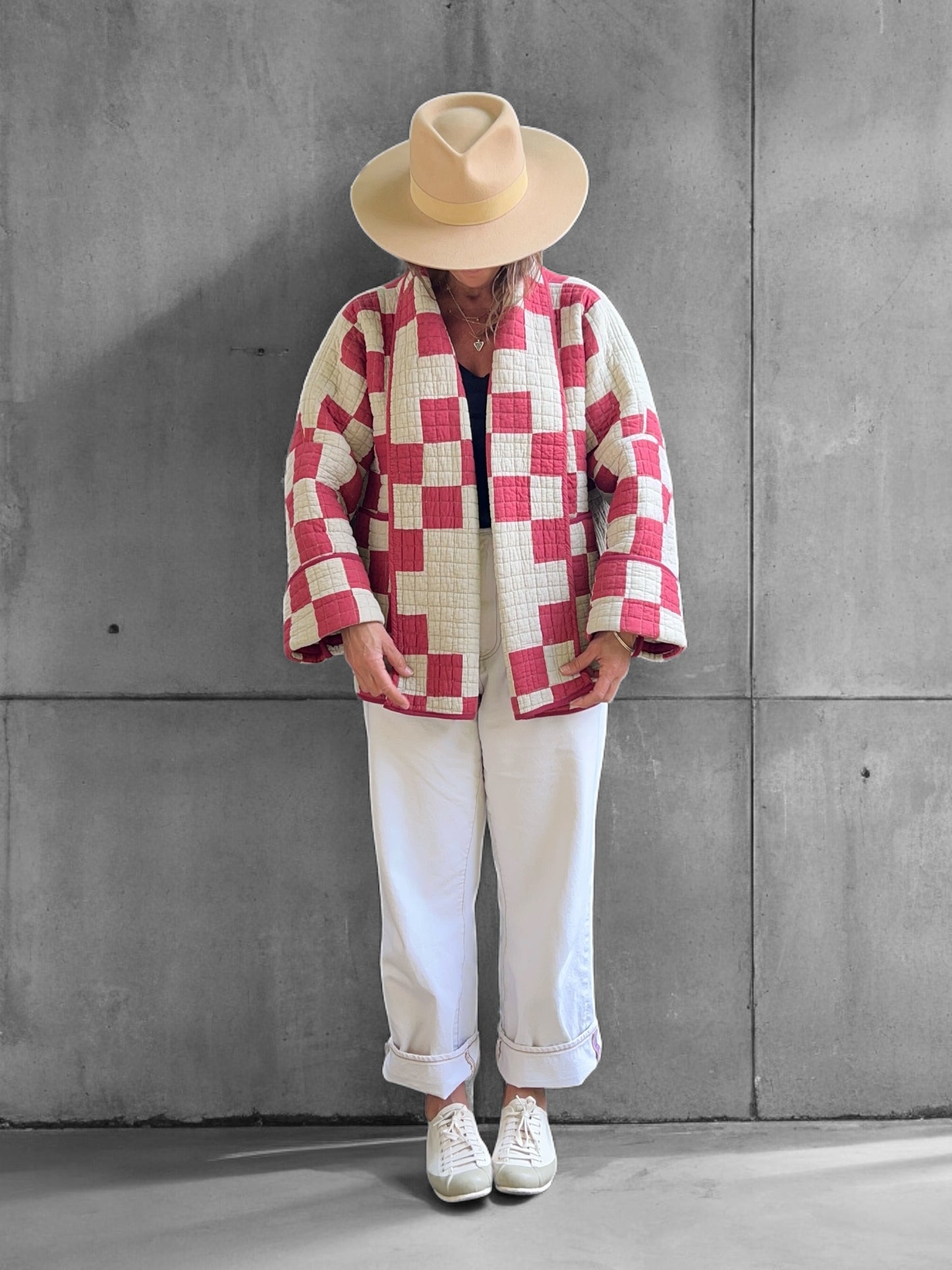 Short Reversible Contemporary Quilt Coat