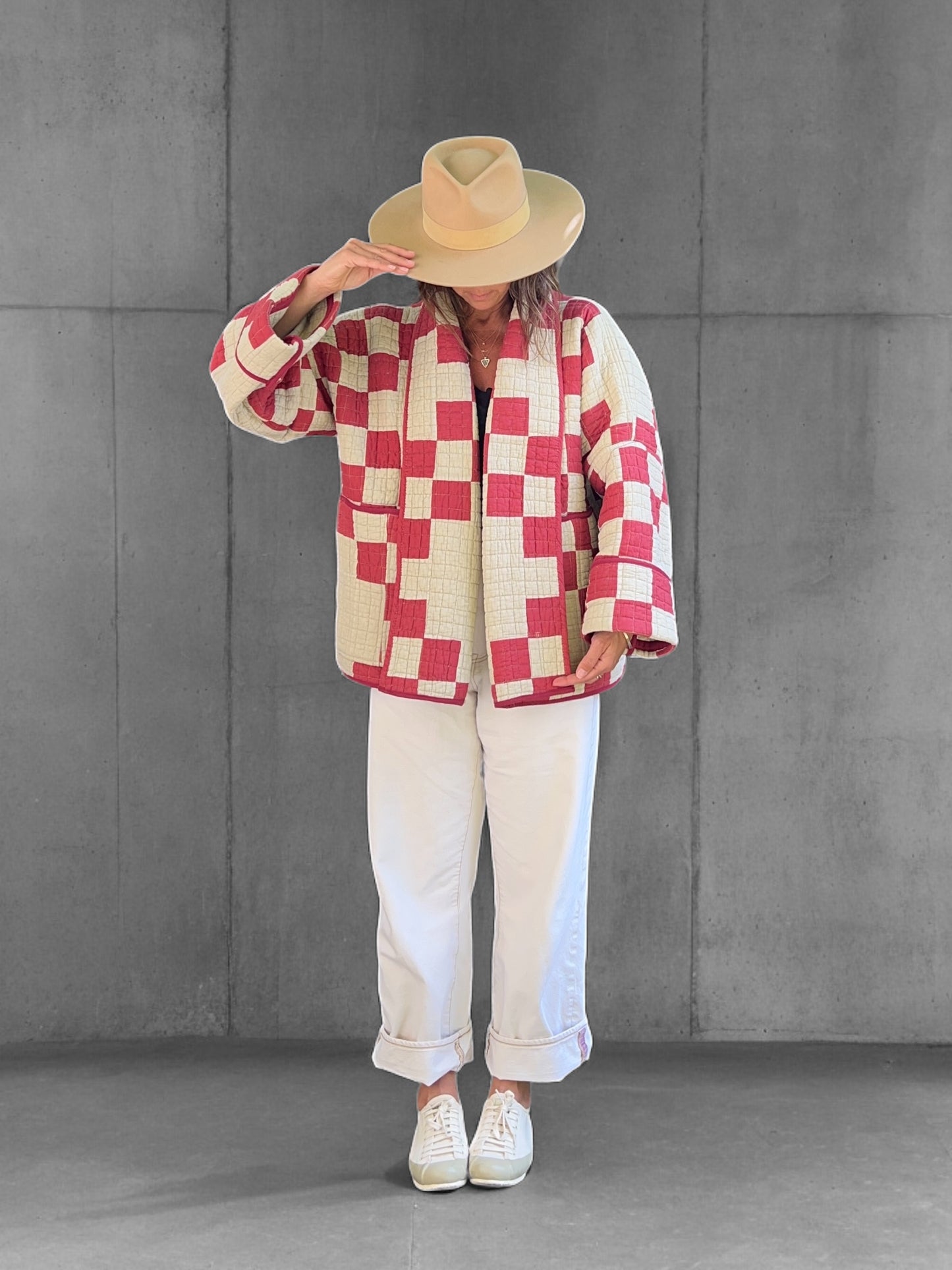 Short Reversible Contemporary Quilt Coat