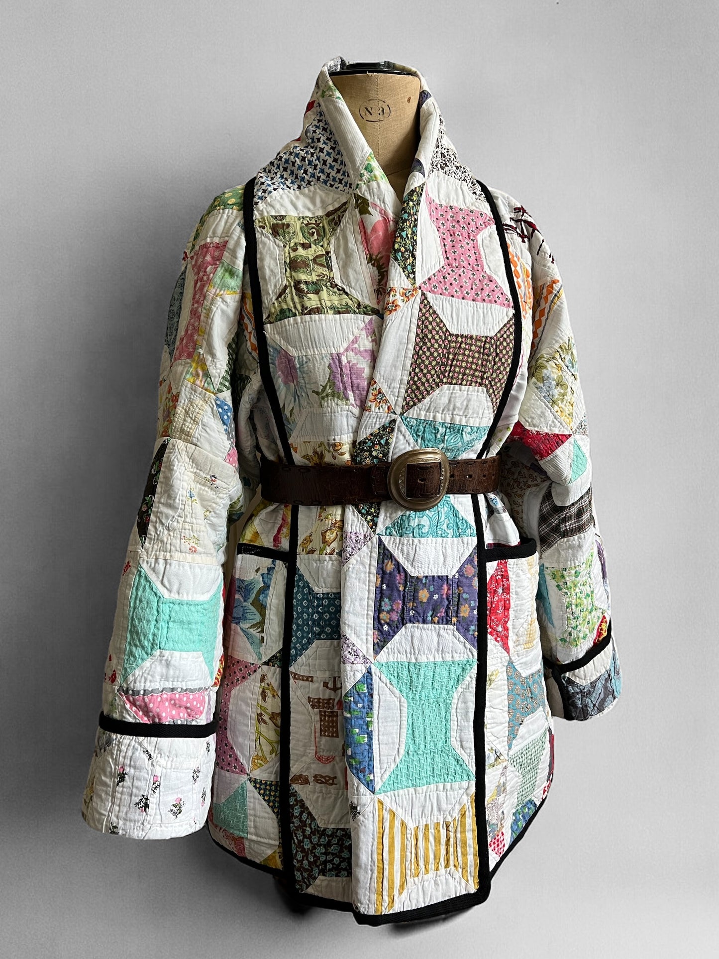 American 1950's Bow Tie pattern Quilt Coat