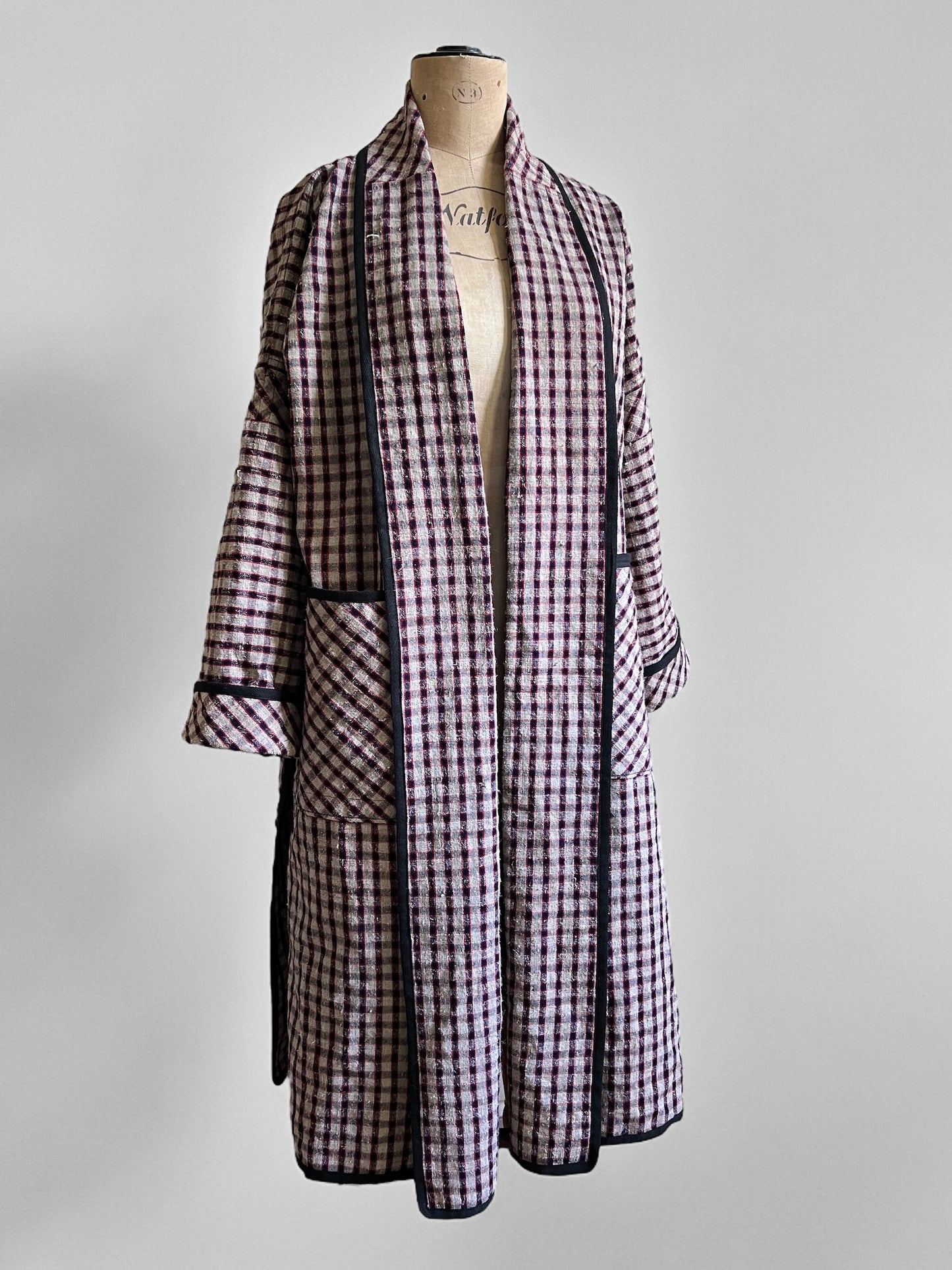 Belgian Flax/cotton Checked Coat