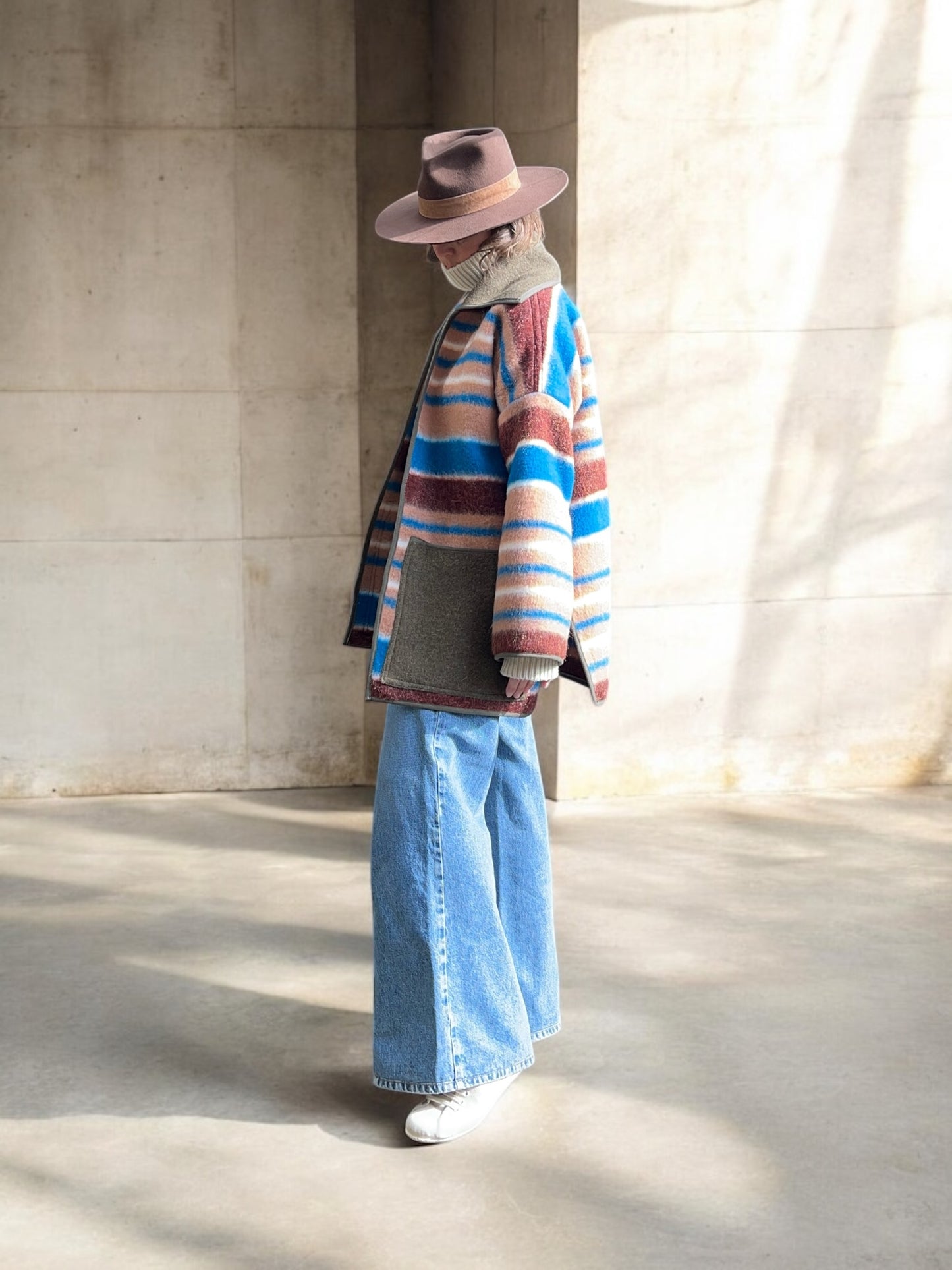 Vintage Polish Army Blanket Jacket