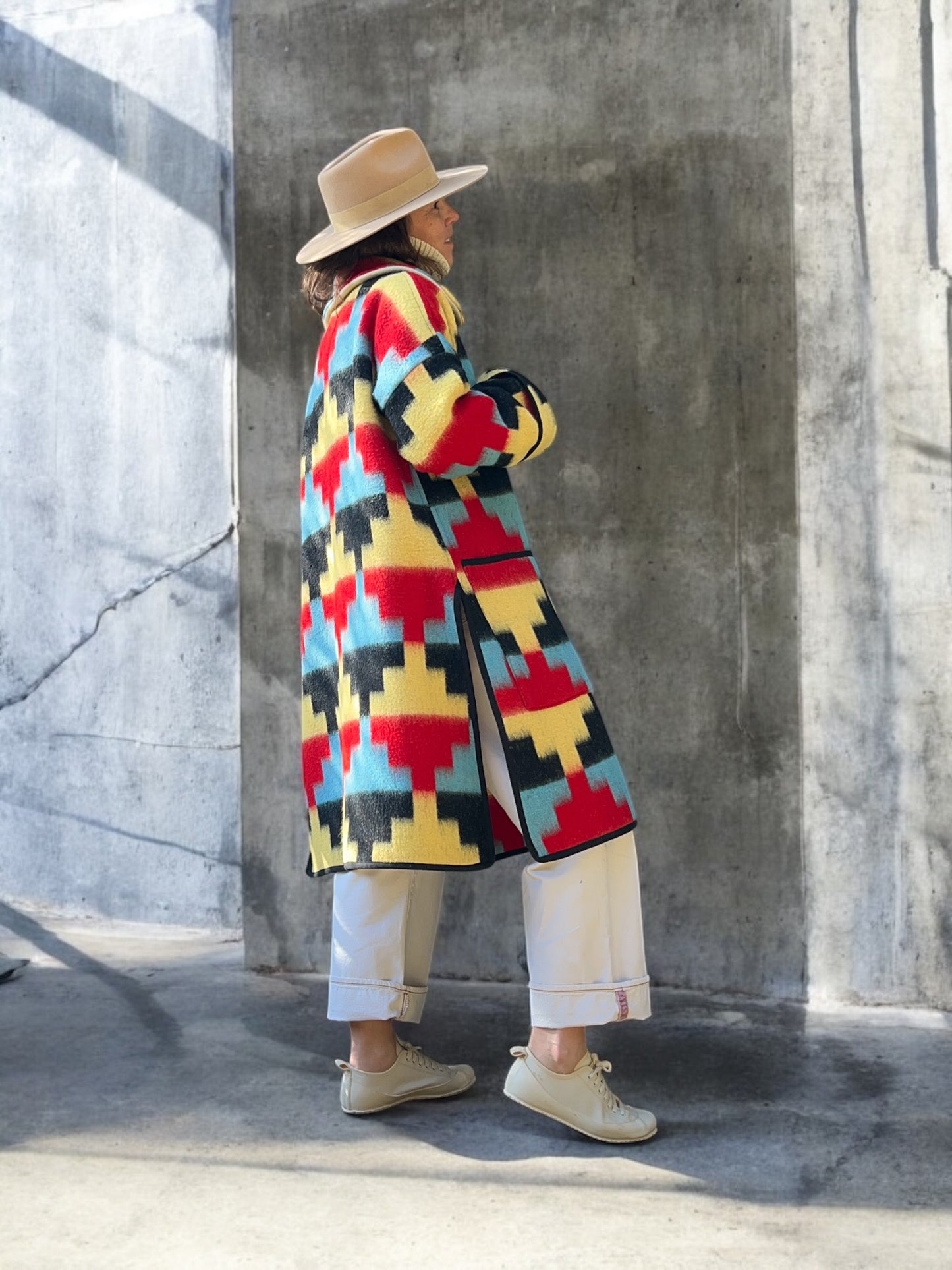 Navajo style Vintage Blanket Coat