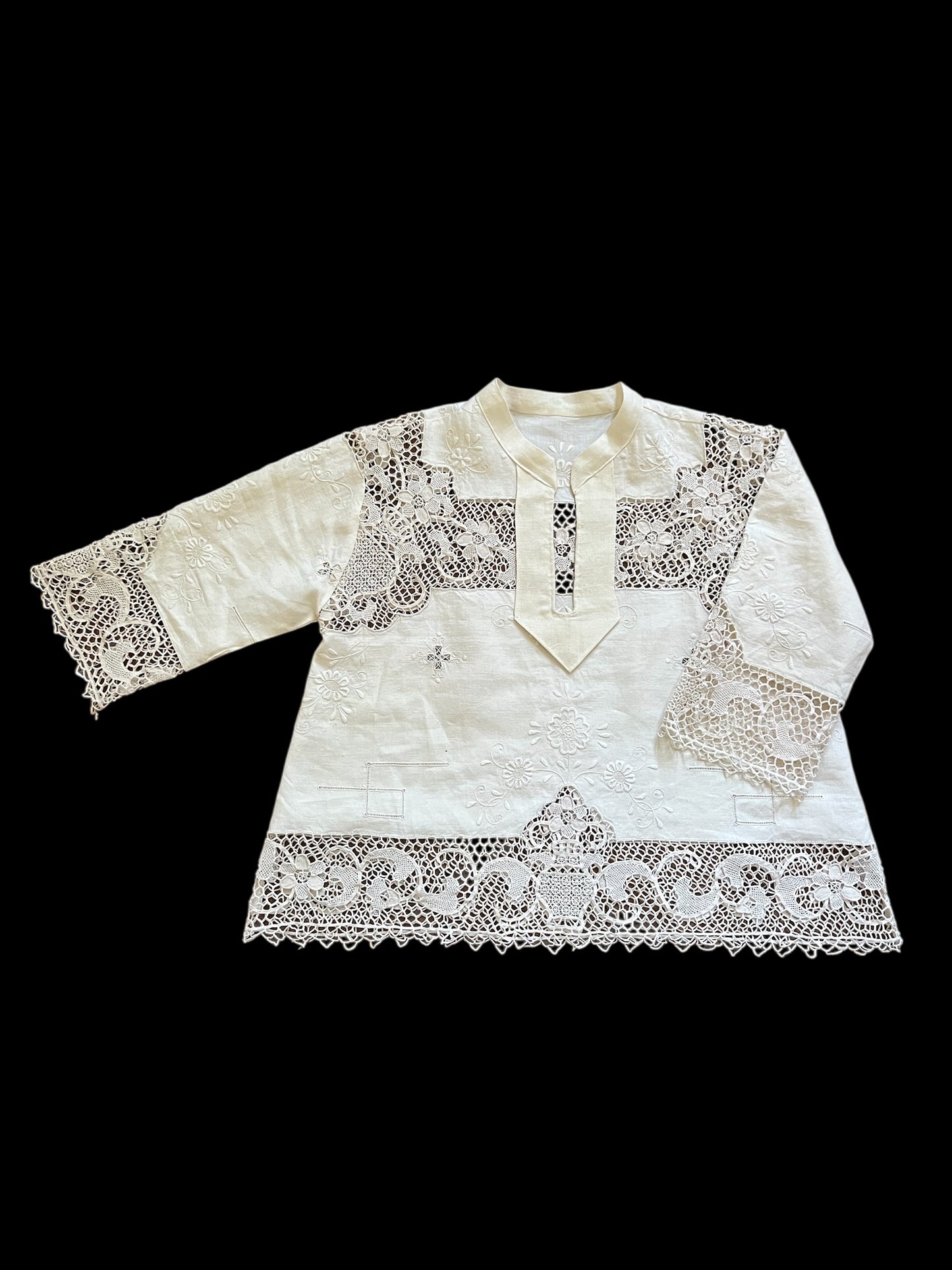 Vintage Linen Tablecloth Shirt
