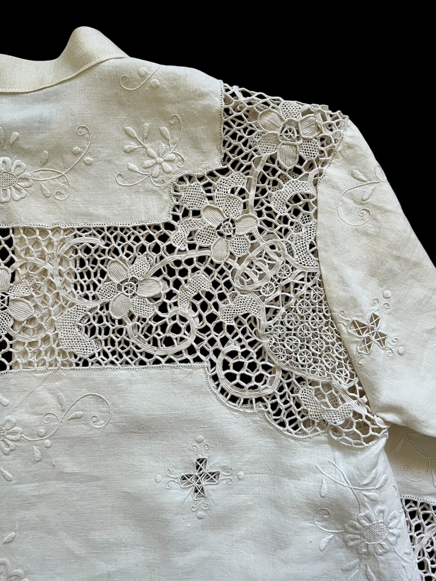 Vintage Linen Tablecloth Shirt